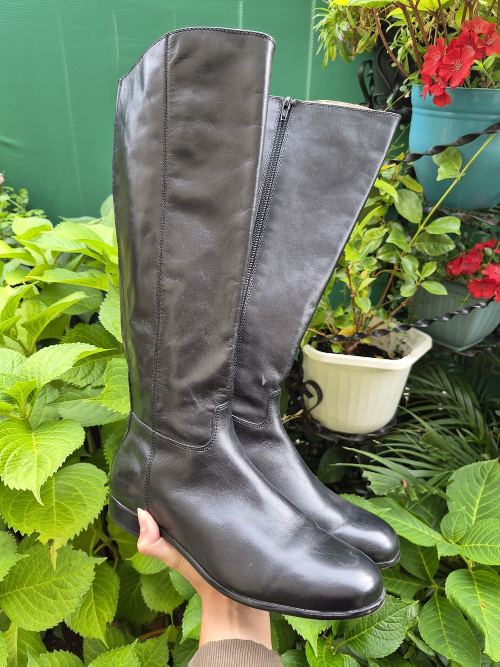 Corso Como Black Over-the-Knee Leather Boots